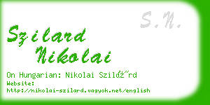 szilard nikolai business card